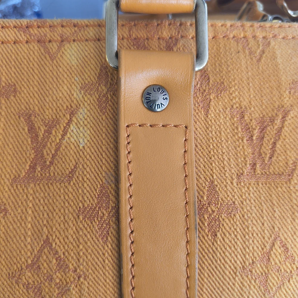 Louis Vuitton Ocre Orange Denim Limited Edition Keepall 50 - Picture 13 of 16